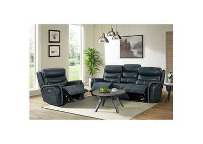 Image for Aruba Power Motion Recliner With Power Headrest In Pebble Navy