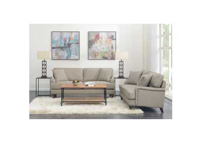 Image for Abby Loveseat With Pillows In Heirloom Smoke - Pewter