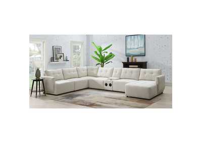 Image for Armani Left Hand Facing Modular 7 Piece Sectional Set With Chaise In Natural