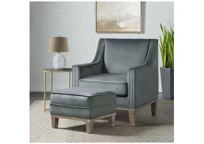 Image for Augusta Ottoman In Ottoman Charcoal