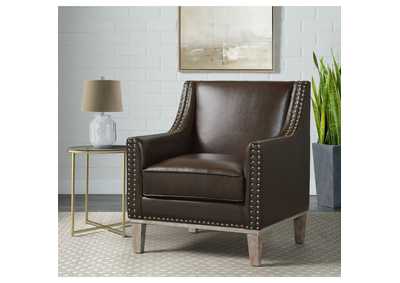 Image for Augusta 16038 Chair With Wood Leg Distressed In Phoenix Brown