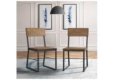 Image for Austin Dining Side Chair With Veneer Seat In Walnut 2 Per Carton