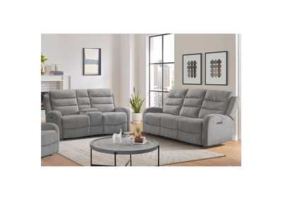 Image for Avanti 2 Piece Living Room Set In Whiskers Nature Grey - Sofa Loveseat