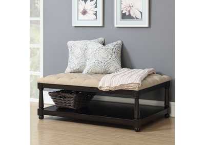 Image for Beaumont Tufted Ottoman Table Kd Version Heirloom Natural