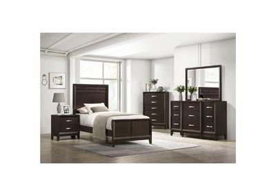 Image for Beaumont Twin Panel Bed In Merlot