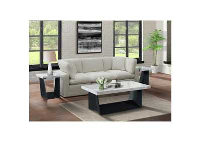 Image for Beckley Coffee Table Complete In White Marble Top