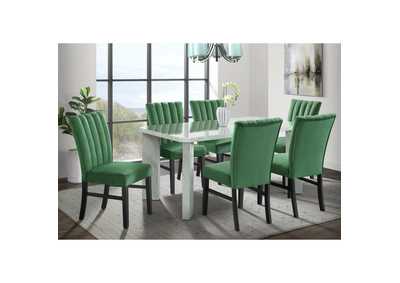 Image for Bellini Side Chair In Emerald Velvet 2 Per Pack