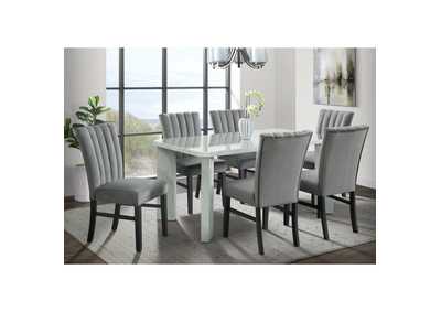 Image for Bellini Side Chair In Grey Velvet 2 Per Pack