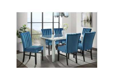 Image for Bellini Side Chair In Navy Blue Velvet 2 Per Pack