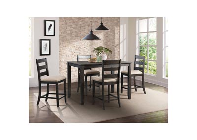 Image for Brock Counter Side Chair With Fabric No Nailhead In Brown 2 Pc Per Carton