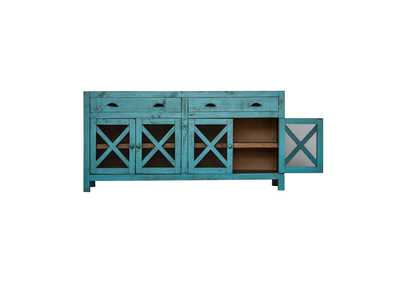 Image for Bruno Console (Turquoise Finish With Self Top)