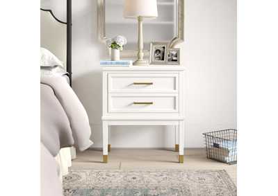 Image for Bruno Nightstand With Power Port In White