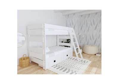 Image for Cali Kids Complete Twin Over Twin Bunk With Trundle In White