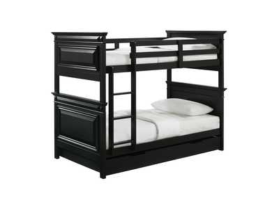 Image for Calloway Black Twin over Twin Bunk Bed with Trundle