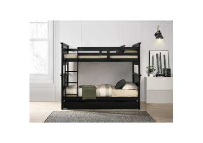 Image for Calloway Twin Over Twin Bunk Bed With Trundle In Antique Black
