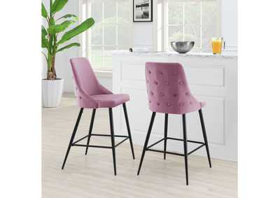 Image for Cameo Black Leg Bar Stool D6239 In Broadway Blush 2 Pcs Per Carton