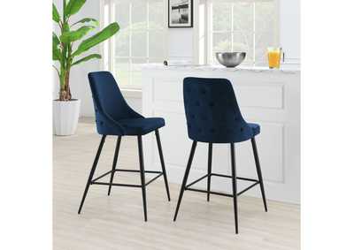Image for Cameo Black Leg Bar Stool D6239 In Broadway Navy 2 Pcs Per Carton