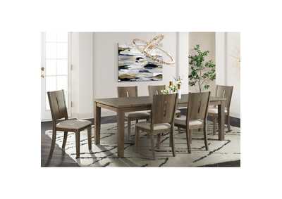 Image for Cato Dining Table With 2 18 Leaves Grey Color