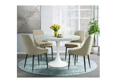 Celeste Round Dining Table In White