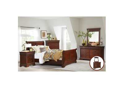 Image for (B4800-11) Chateau- Seven Drawer Dresser & Mirror Set- Vintage Cherry