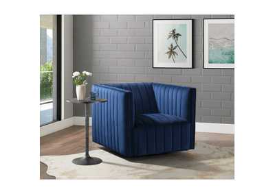 Image for Cobra Swivel Chair In Mercer Navy