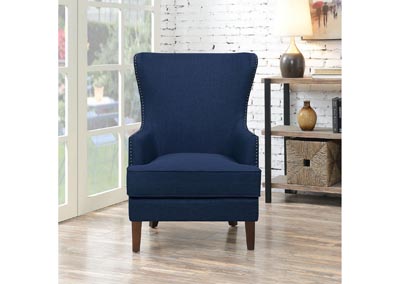 Image for Cody 2724 Chair With Chrome Nails In Heirloom Blue 3A