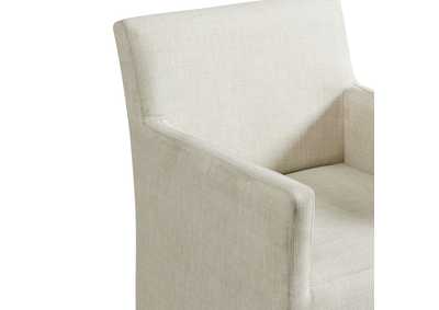 Collins Dining Arm Chair With Heirloom Taupe Fabric,Elements