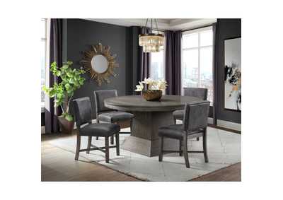 Image for Collins With 2 12 Leaves 5 Piece Dining Set In Grey - Table Four Chairs