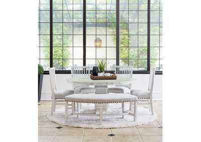 Image for Condesa White Round Bench