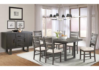 Image for Sawyer  Dark Ash Dining Table w/6Chair