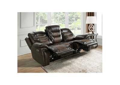 Image for El Camino Power Motion Sofa With Power Headrest Dropdown Table In Marietta Brown