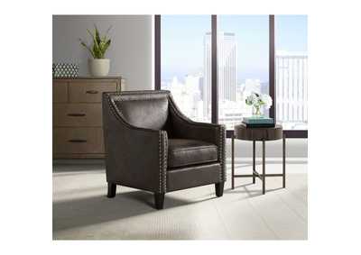 Image for Erica 497 Chair With Chrome Nails In Sierra Espresso