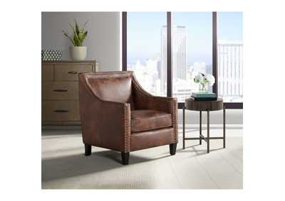 Image for Erica 497 Chair With Chrome Nails In Sierra Toffee