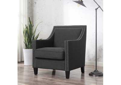 Image for Erica 497 Chair With Chrome Nails Heirloom Charcoal
