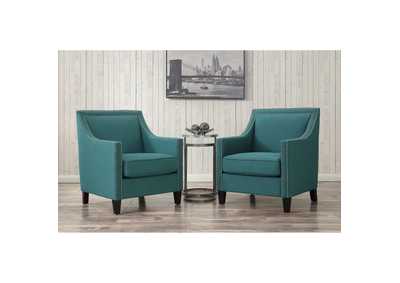 Image for Erica 497 Chair With Chrome Nails Heirloom Aqua - Teal