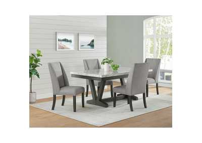 Image for Everdeen 5 Piece Dining Set In Charcoal - Table Four Chairs