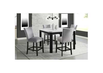Image for Francesca White 5 Piece Counter Height Dining Set