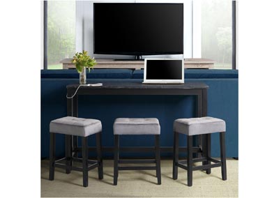 Image for Frank Bar Table Single Pack Table Three Stools In Dark
