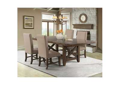 Image for Franklin Dining 5 Piece Set - Table 4 Fabric Back Side Chairs