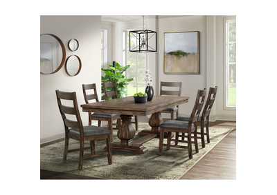 Image for Gramercy 7 Piece Dining Set - Table And Six Horizontal Slat Back Chairs
