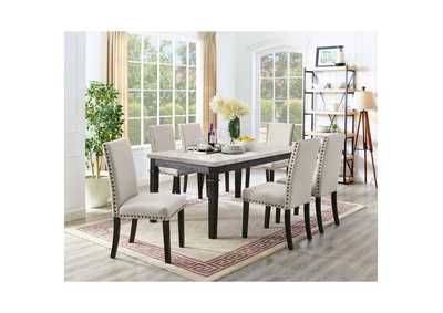 Image for Greystone 7 Piece Dining Set - Table 6 Upholstered Side Chairs