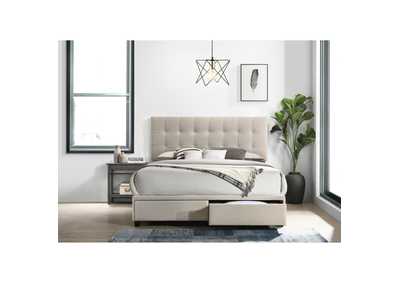 Image for Hacienda Queen Storage Bed With Tacoma Oak White Cm 001 3A