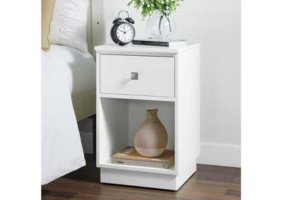 Image for Holly Side Table With Power Port USB In White 3A