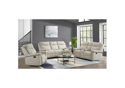 Ingram Motion Loveseat With Console In Hammertime 20 Cream