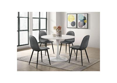 Image for Isadora 42 Round Dining Table In White 3A