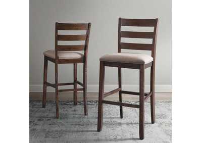Image for Jax 30 Bar Slat Back Stool With Fabric Seat 2 Per Carton