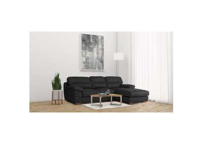 Image for Jericho Right Hand Facing Chaise In Fiero Black Top Grain - Pvc