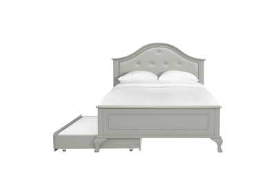 Jesse Full Panel Bed w/Trundle in Grey