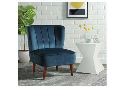 Image for Joss Chair 1 With Walnut Wood Legs Broadway Navy 3A