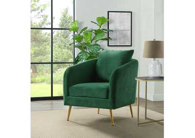 Image for Joss Chair 2 With Metal Gold Legs Broadway Emerald3A